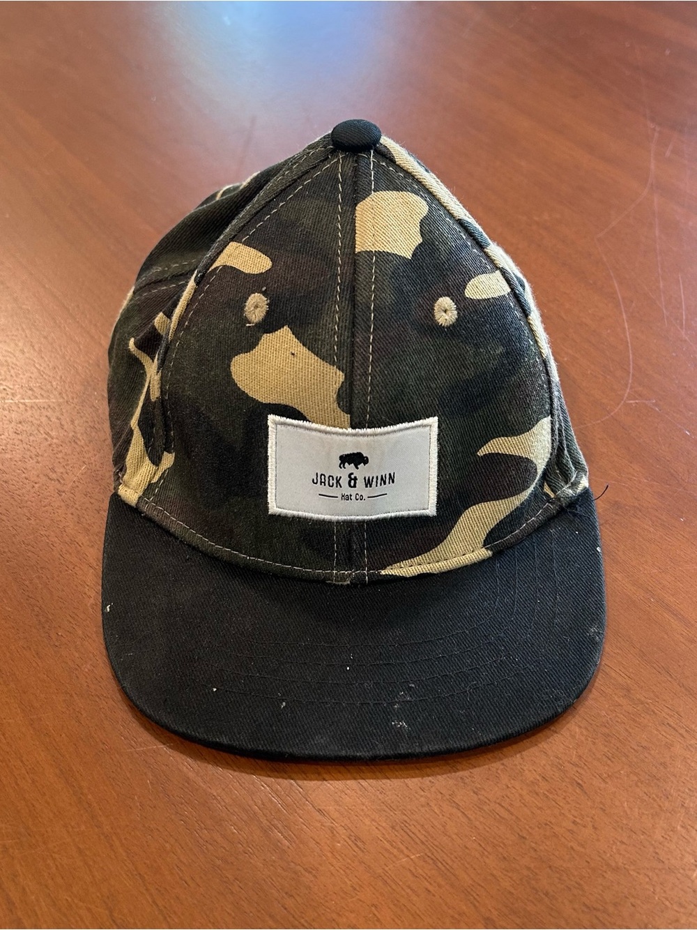 Jack & Winn Kids' Camo Baseball Hat in Black & Green